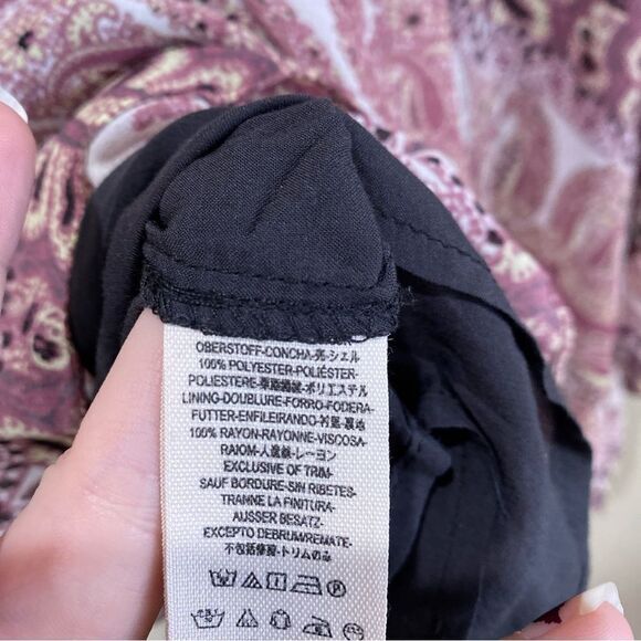 FREE PEOPLE Marla Dreams Dress Black Combo Purple Floral Boho Hippie Size XS - Picture 8 of 10